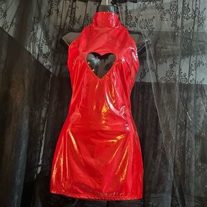 NWOT! Dreamgirl Red Heart Cutout Dress